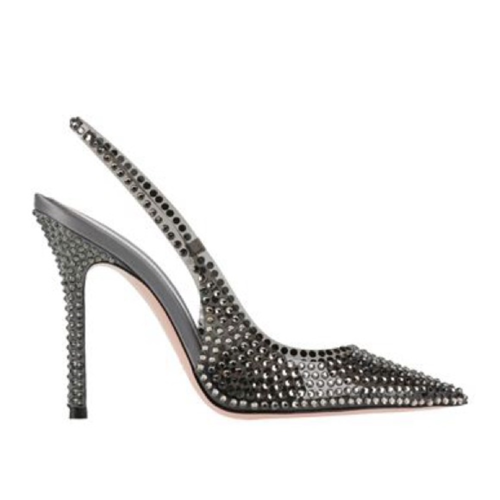 Gedebe Women's Stella 105 Jelly Crystal Embellished High Heel Pumps Size 36 - Picture 3 of 7